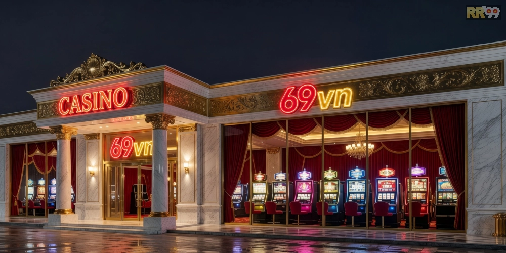 Minh họa khái niệm hotels with casinos 69vn với không gian sang trọng kết hợp sòng bạc